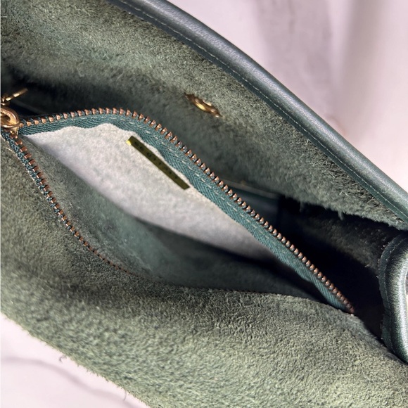 Vintage Coach Green Christie Chrystie Crossbody Bag 9892 Genuine Leather RARE - Picture 4 of 10